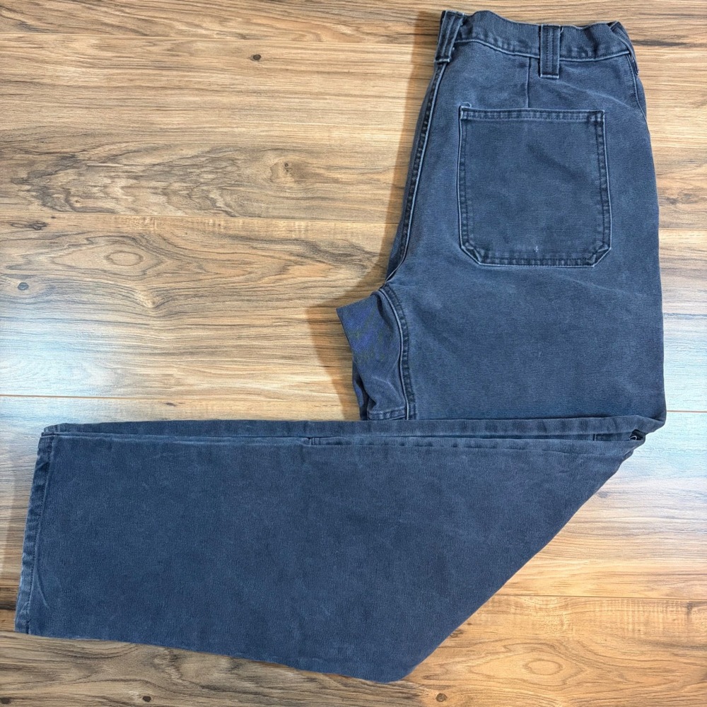 Arborwear Tree Climbers VTG Double Knee Canvas Pants Dark Gray USA Mens 34x32 - Picture 1 of 10